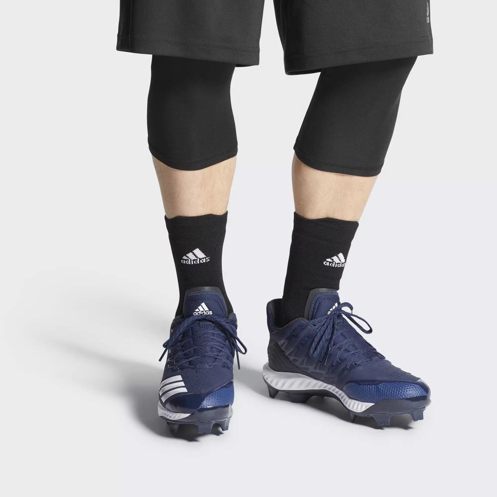 Adidas Icon Bounce TPU Spikes De Beisbol Azules Para Hombre (MX-49094)
